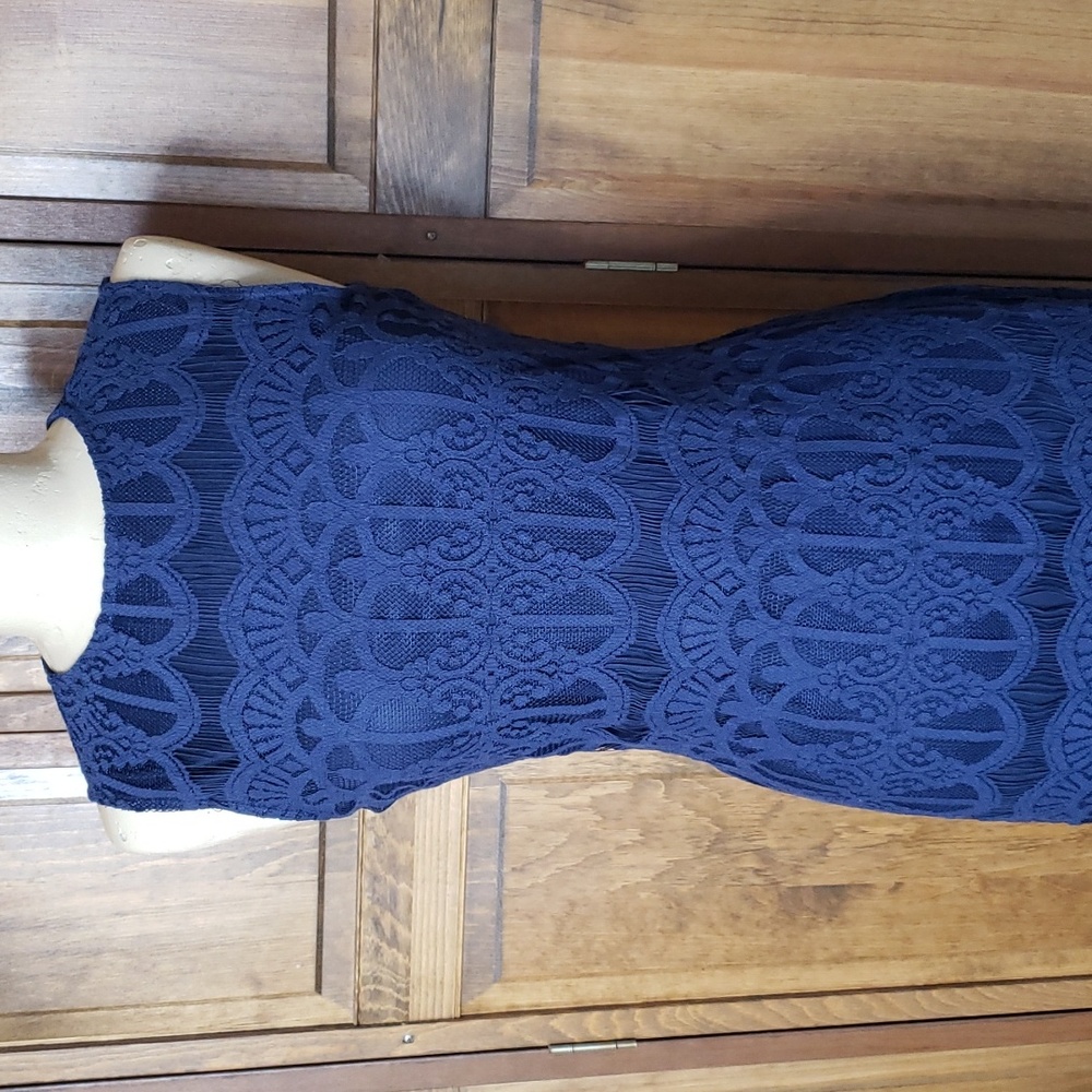 Sharagano Lace Sheath Dress Sz 8